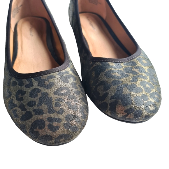 Hush Puppies Size 9 Animal Print Leather Ballet Flats Shoes - Picture 3 of 14